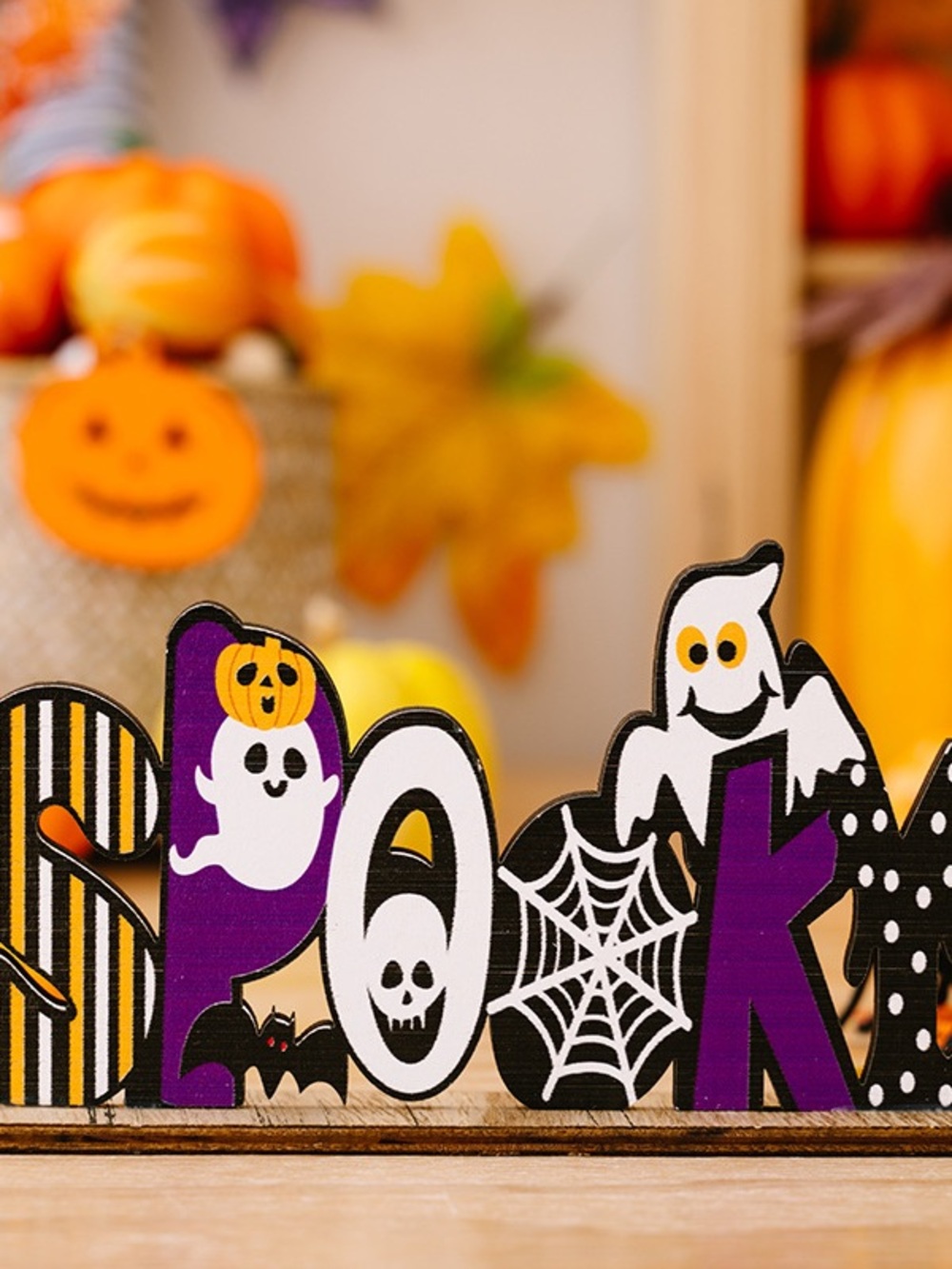 Halloween Wooden Decorative Tabletop Ornament - Picture 5 of 6